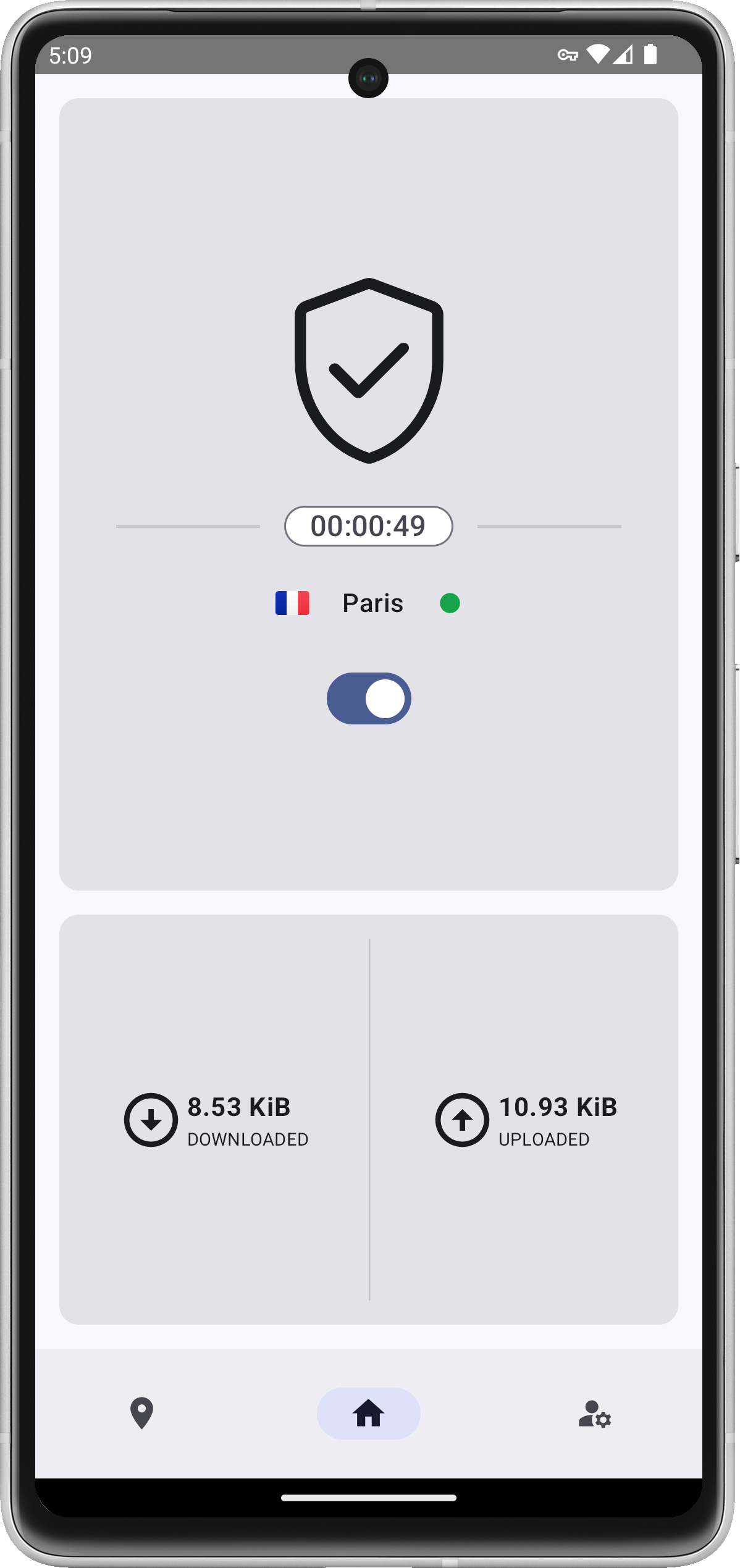 UpVPN Android app showing one time payment VPN